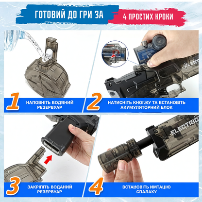 Ultimate Battle Blaster Electric Water Gun - 26ft Range | Summer Fun UAE